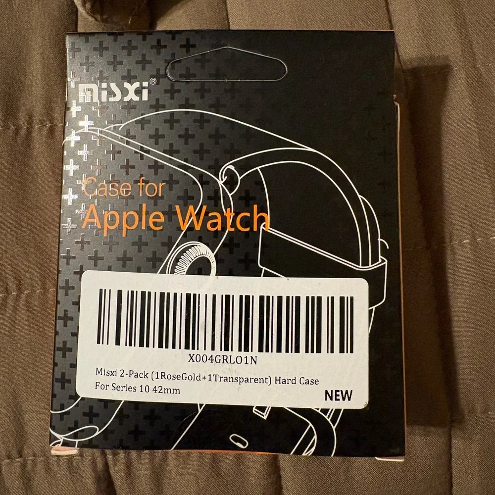 2-Pack Apple Watch Case | Series 10 | 42mm | Rose Gold + Clear | NEW
